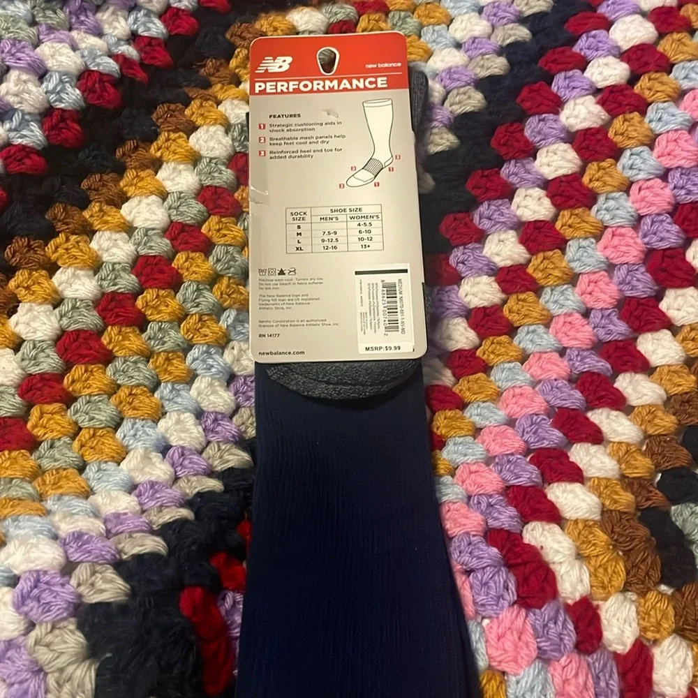 New Balance Unisex Crew Socks Size: M